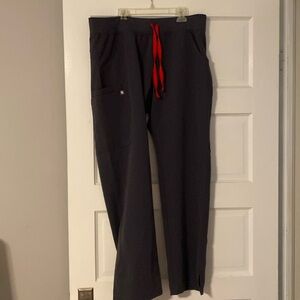 Large Kade cargo scrub pant charcoal gray